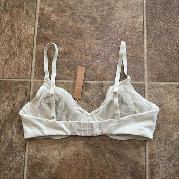 Skims Cotton Jersey T-shirt Bra Bone Size 34DD - Picture 7 of 11